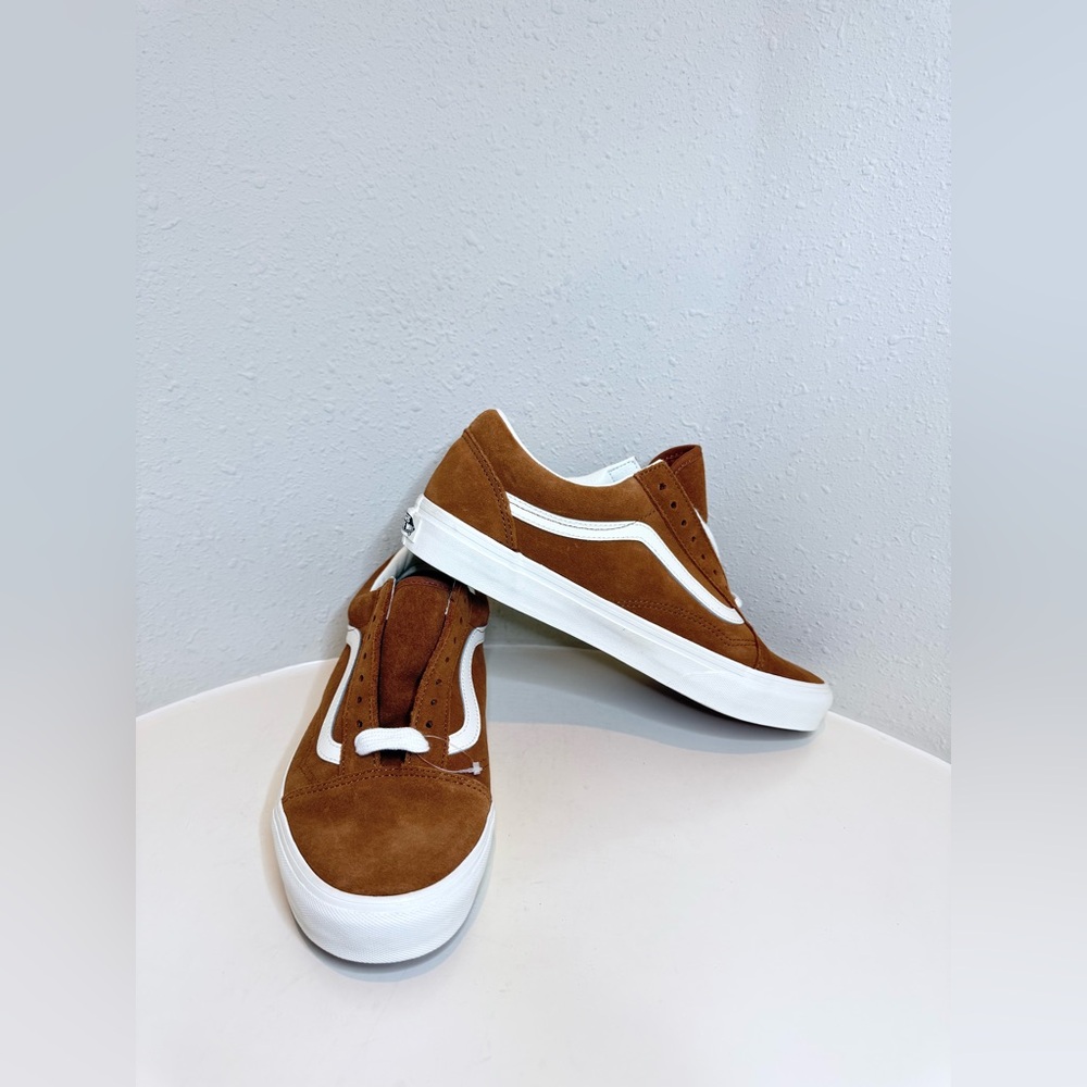 Vans Old Skool Unisex Pig Suede Tortoise Shell Sneakers W 11 M 9.5 NWT - Picture 13 of 16